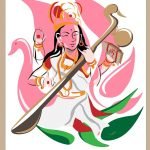 Maa Saraswati : Wall Hanging Laminate